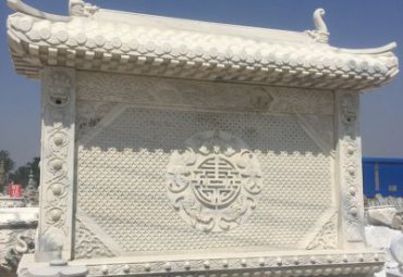山东某公园蝙蝠浮雕影壁石雕项目