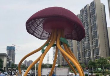 浙江某县城不锈钢大型水母雕塑项目