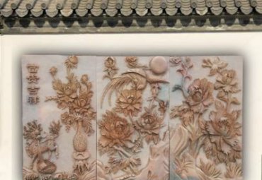湖北某庭院大理石富贵吉祥石浮雕壁画雕塑案例