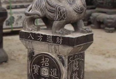 湖北某别墅仿古貔貅石雕雕塑项目