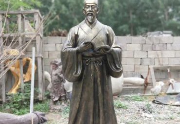 内蒙某医院古代名人李时珍铜雕案例