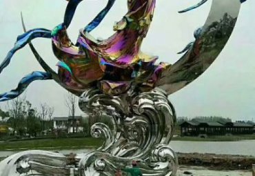 河南某广场不锈钢嫦娥奔月雕塑项目