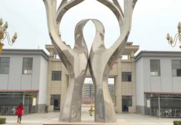 江西某医院不锈钢妙手回春景观雕塑工程