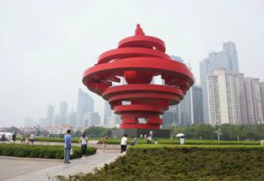 江西某广场不锈钢抽象火炬雕塑案例
