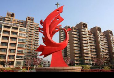 天津某广场不锈钢抽象凤凰雕塑工程